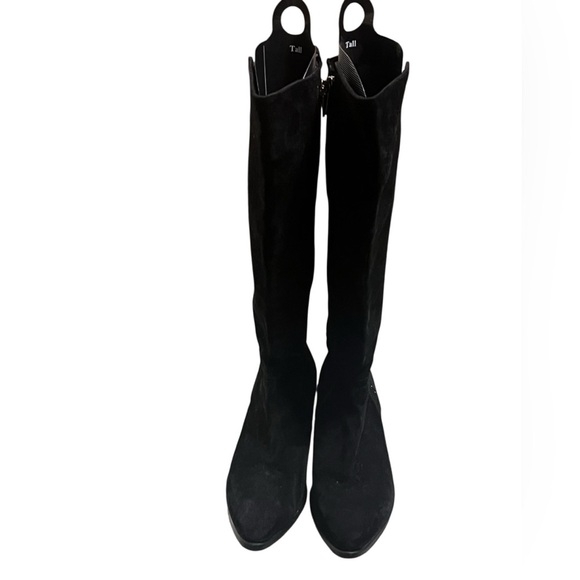 Italeau Fiamma Nero black suede studded knee high boots Handmade in Italy - Picture 3 of 11